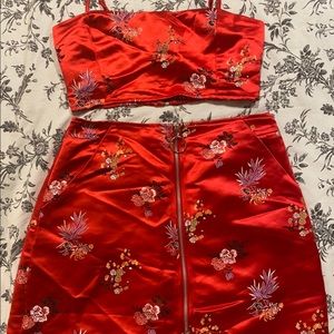 Honey Punch KIKI mini skirt & matching tank